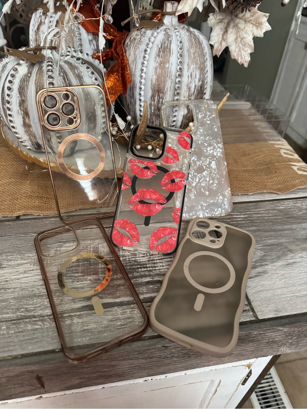 Clear and Patterned Phone Case Set IPhone 15 Pro Max